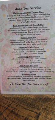 Menu photo 1 The Flour Box Tearoom Kernersville, NC Menu photo 1 The Flour Box Tearoom Kernersville, NC
