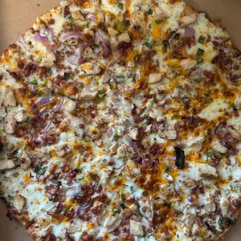 New York Pizza - THE SUPER CHICKEN.Note Topping to the Edge of the pie. It's so dang good - Chicken Wings Near Me - Sacramento, California