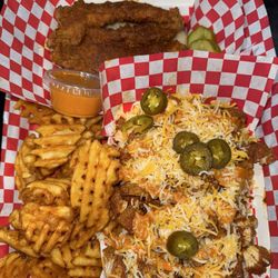 Hangry Joe's Hot Chicken & Wing - Loaded Fries Chicken Fingers Combo