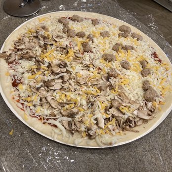 Papa Murphy's - Uncovered Half and Half Sausage and Mushroom Pizza (Before Baking) - Pizza Near Me - Syracuse, Utah Papa Murphy's - Uncovered Half and Half Sausage and Mushroom Pizza (Before Baking) - Pizza Near Me - Syracuse, Utah