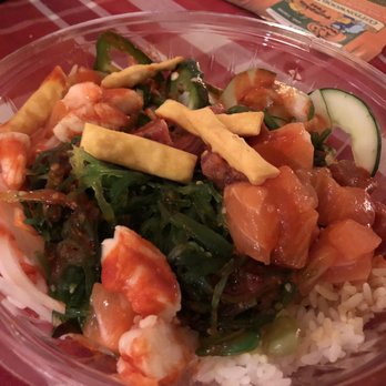 Poke Bros - The Duke Poke Bowl- $14 for ten cubes of poke. Don't bother. - Seafood Near Me - Naperville, Illinois