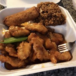 Carrie Lee's of Orion - 25. Orange Chicken Combo Plate