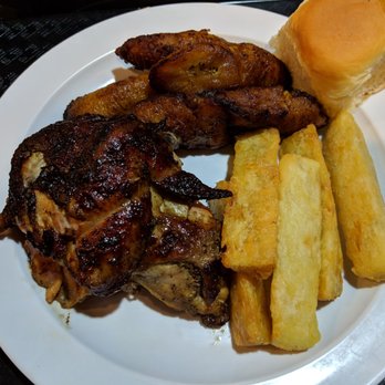 Inka Chicken - Chicken with Yuca fries, sweet plantains, and bread - Peruvian Near Me - Austin, Texas Inka Chicken - Chicken with Yuca fries, sweet plantains, and bread - Peruvian Near Me - Austin, Texas