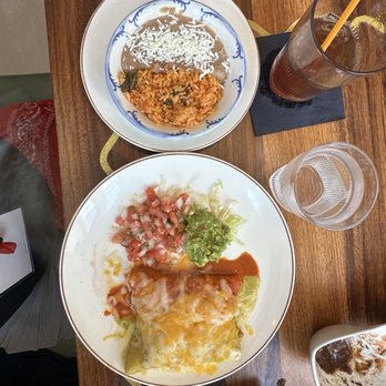 La Posada Restaurant - Steak and chicken Enchilada Platter with beans and rice - Mexican Near Me - Arlington, Virginia La Posada Restaurant - Steak and chicken Enchilada Platter with beans and rice - Mexican Near Me - Arlington, Virginia