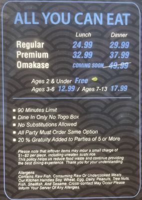 Menu photo 4 Masuki Sushi PREMIUM AYCE Plano, TX Menu photo 4 Masuki Sushi PREMIUM AYCE Plano, TX