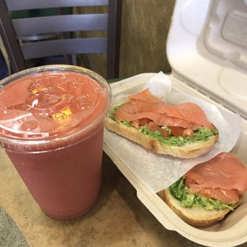 Avocado Toast - Smoked salmon and sunrise smoothie - Juice Bars & Smoothies Near Me - San Mateo, California Avocado Toast - Smoked salmon and sunrise smoothie - Juice Bars & Smoothies Near Me - San Mateo, California