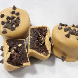 CC's Chocolates - peanut butter chocolate covered brownie bites!!