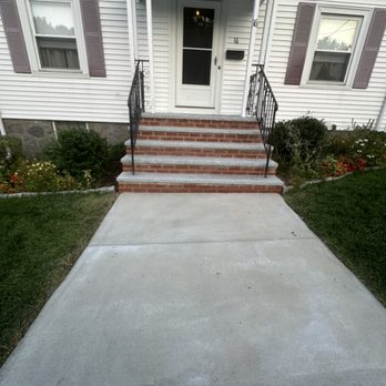 López Construction - Brick and granite steps and concrete walkway replaced. - Masonry/Concrete Near Me