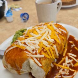 Spencer's Cafe - Spencer's breakfast burrito, with bacon as choice of meat.