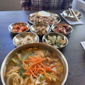Danbi - Seafood ramen with sides that are normally not included - Korean Near Me - Los Gatos, California