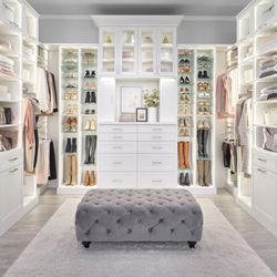 Inspired Closets Tampa - Boutique closet in our arctic white finish.
