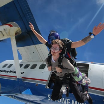 Skydive Midwest Skydiving Center - This is the face of sudden regrets - freefall was a rad, INTENSE experience, but the parachuting portion was genuine all-out fun. - Skydiving Near Me - Sturtevant, Wisconsin