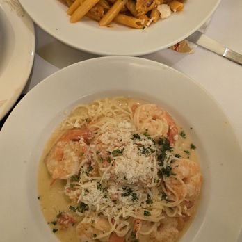 Trattoria Daly - Penne alla vodka (top) and Campellini Shrimp Scampi (bottom) - Italian Near Me - Los Angeles, California Trattoria Daly - Penne alla vodka (top) and Campellini Shrimp Scampi (bottom) - Italian Near Me - Los Angeles, California