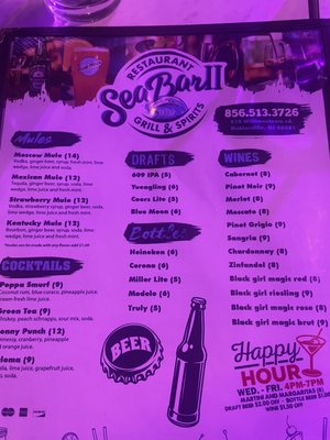 Menu photo 4 Sea Bar 2 Grill & Spirits Sicklerville, NJ Menu photo 4 Sea Bar 2 Grill & Spirits Sicklerville, NJ