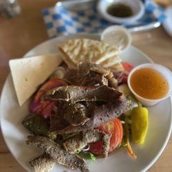 Greektown Taverna - Greek salad with gyro meet- cost $17