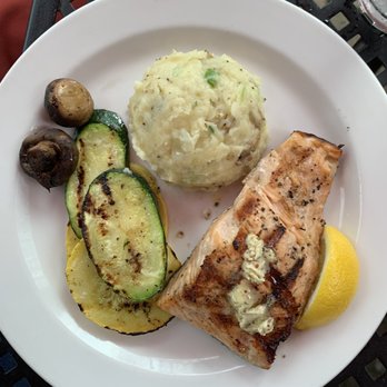 1885 Grill - Salmon, mashed potatoes, & grilled veggies - Seafood Near Me - Chattanooga, Tennessee 1885 Grill - Salmon, mashed potatoes, & grilled veggies - Seafood Near Me - Chattanooga, Tennessee