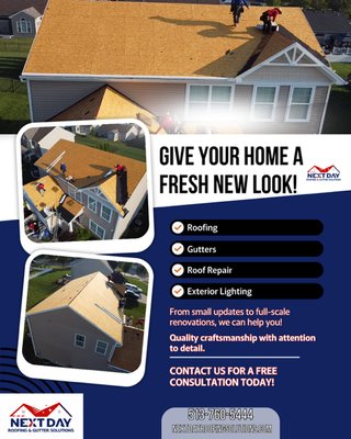 Next Day Roofing and Gutter Solutions on Yelp