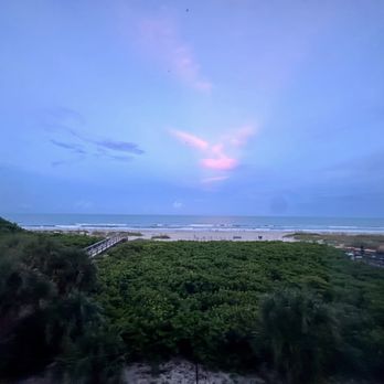 Hilton Cocoa Beach Oceanfront - View from our room. See the angel? - Hotels Near Me - Cocoa Beach, Florida Hilton Cocoa Beach Oceanfront - View from our room. See the angel? - Hotels Near Me - Cocoa Beach, Florida