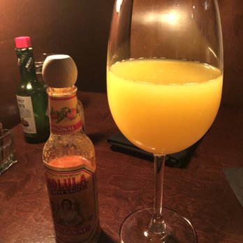 JaK's Grill - Manmosa $9 (Cholula bottle for size reference) - American Near Me - Seattle, Washington