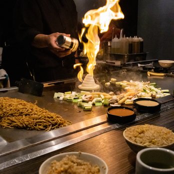 Ooka Japanese Restaurant - Hibachi experience with onion volcano - Japanese Near Me - Riverside, California