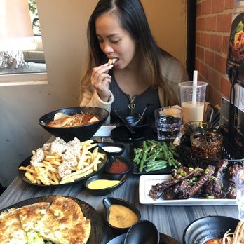 19 GOLD - A little bit of everything. Lamb Malatang, 19 Gold Fries, Green Onion Pancake, Garlic Green Beans, Duck Wings - Taiwanese Near Me - Seattle, Washington