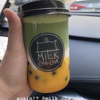 Milk Cha-Cha - this is their mango matcha with boba added - Bubble Tea Near Me - Charlotte, North Carolina Milk Cha-Cha - this is their mango matcha with boba added - Bubble Tea Near Me - Charlotte, North Carolina