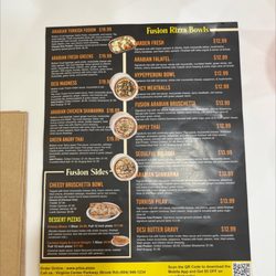 Pitsa - Menu back