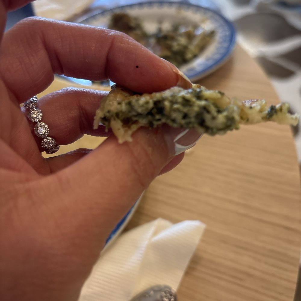 Their version of spanakopita Their version of spanakopita