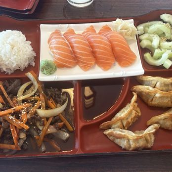 Sushi & Maki - Bulgogi and Salmon Roll Bento Box - Sushi Bars Near Me - Portland, Oregon Sushi & Maki - Bulgogi and Salmon Roll Bento Box - Sushi Bars Near Me - Portland, Oregon