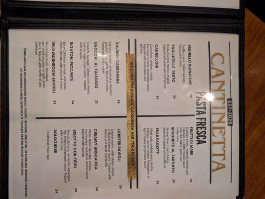 Menu photo 8 Cantinetta Las Vegas, NV Menu photo 8 Cantinetta Las Vegas, NV