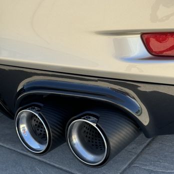 Chapo Mufflers - Custom exhaust tips installed, amazing work, these Aimgain Carbon tips needed some customization to fit well - Auto Repair Near Me - Oxnard, California Chapo Mufflers - Custom exhaust tips installed, amazing work, these Aimgain Carbon tips needed some customization to fit well - Auto Repair Near Me - Oxnard, California