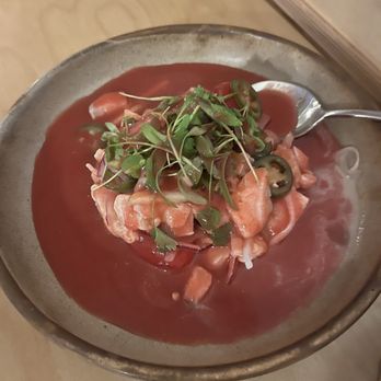 Origen - Salmon ceviche - New Mexican Cuisine Near Me - San Diego, California Origen - Salmon ceviche - New Mexican Cuisine Near Me - San Diego, California