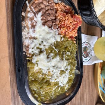 Tomasita's - Green chili chicken enchiladas - New Mexican Cuisine Near Me - Santa Fe, New Mexico