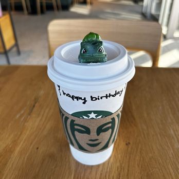 Starbucks - Bulbasaur enjoying our Birthday Vanilla Latte (with Lactose-Free Milk!) :) - Coffee & Tea Near Me - L'Île-Perrot, Quebec Starbucks - Bulbasaur enjoying our Birthday Vanilla Latte (with Lactose-Free Milk!) :) - Coffee & Tea Near Me - L'Île-Perrot, Quebec