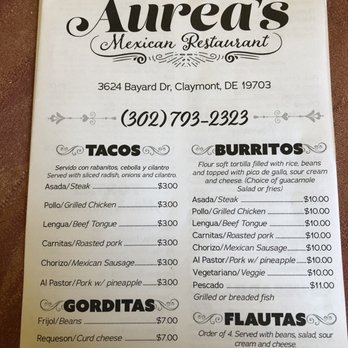 Aureas Mexican Restaurant - Newest menu for awesome Mexican food at Aureas Restaurant - Mexican Near Me - Claymont, Delaware Aureas Mexican Restaurant - Newest menu for awesome Mexican food at Aureas Restaurant - Mexican Near Me - Claymont, Delaware