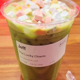 The Lucky Charm w/Oat Milk 16floz $8.50 (02/22/26). @ThePalmCoffeeBar #Burbank #WomanOwned #Coffee The Lucky Charm w/Oat Milk 16floz $8.50 (02/22/26). @ThePalmCoffeeBar #Burbank #WomanOwned #Coffee