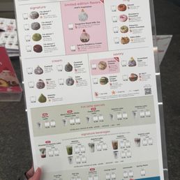 Menu as of May 2026 Menu as of May 2026