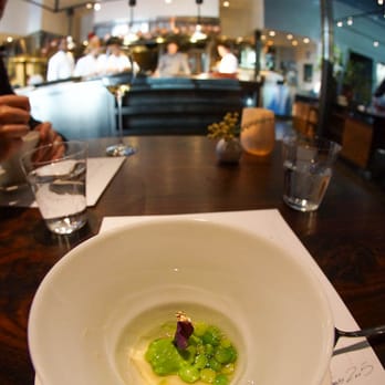 Saison - spring peas, parmesan custard and gold leaf - New American Near Me - San Francisco, California Saison - spring peas, parmesan custard and gold leaf - New American Near Me - San Francisco, California