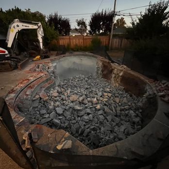 Richie Bobcat Pool Removal Service - Pool demo. - Demolition Services Near Me - San Jose, California Richie Bobcat Pool Removal Service - Pool demo. - Demolition Services Near Me - San Jose, California