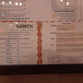Time Thai Kitchen  - Lunch Menu March 2026 - Thai Near Me - Pleasanton, California