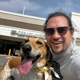 Gus and I after our latest visit to The Dog Salon!