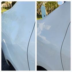 The Dent Queen - Before and after photo