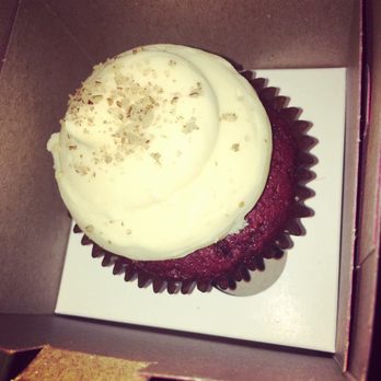 Smallcakes Cupcakery - Marietta - Red velvet cupcake sprinkled with pecans - Bakeries Near Me - Marietta, Georgia Smallcakes Cupcakery - Marietta - Red velvet cupcake sprinkled with pecans - Bakeries Near Me - Marietta, Georgia