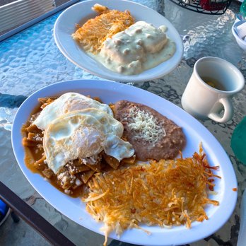 Mom's Kitchen - Hashbrowns with a side of Biscuit and Gravy and Chilaquiles - Breakfast & Brunch Near Me - Vista, California Mom's Kitchen - Hashbrowns with a side of Biscuit and Gravy and Chilaquiles - Breakfast & Brunch Near Me - Vista, California