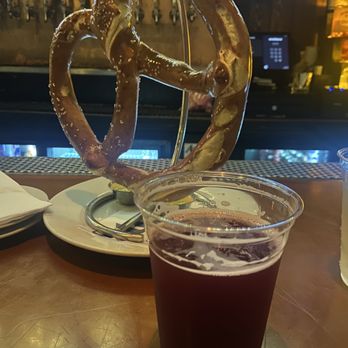 Stout NYC - Uber Bavarian Pretzel and KCBC sour - Irish Near Me - New York, New York Stout NYC - Uber Bavarian Pretzel and KCBC sour - Irish Near Me - New York, New York