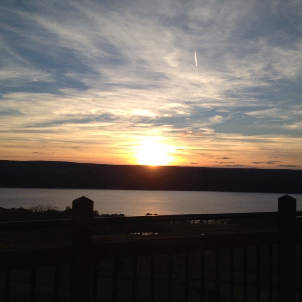 Two Goats Brewing - Sunset on Seneca Lake - Breweries Near Me - Hector, New York