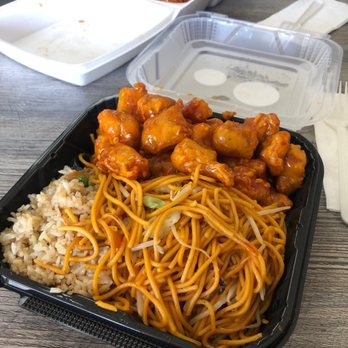 Pots n' Woks - Vegan Orange chicken, chow mien, fried rice combo $10.99 - Chinese Near Me - Whittier, California