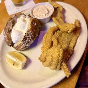 Texas Roadhouse - Catfish and a baked potato - Barbeque Near Me - Elk Grove, California Texas Roadhouse - Catfish and a baked potato - Barbeque Near Me - Elk Grove, California