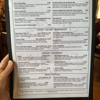 Iron Hand Brewing - Menu July 2026 - Pizza Near Me - Mobile, Alabama