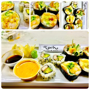 Rock Wrap & Roll - Sushi Selections 2022-with sides of Spicy Mayo and Soy Sauce, Ginger, and Wasabi. Ordered for Delivery and plated at home. - Thai Near Me - Chicago, Illinois Rock Wrap & Roll - Sushi Selections 2022-with sides of Spicy Mayo and Soy Sauce, Ginger, and Wasabi. Ordered for Delivery and plated at home. - Thai Near Me - Chicago, Illinois